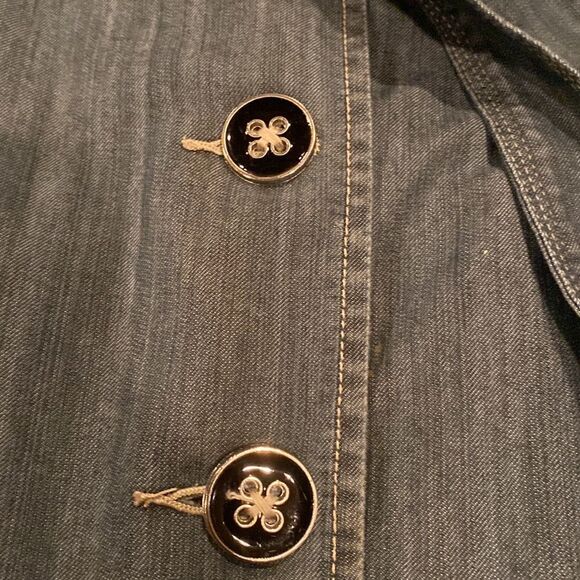 CJ Banks Denim Jean Jacket Size 1X Plus Size - Picture 11 of 12